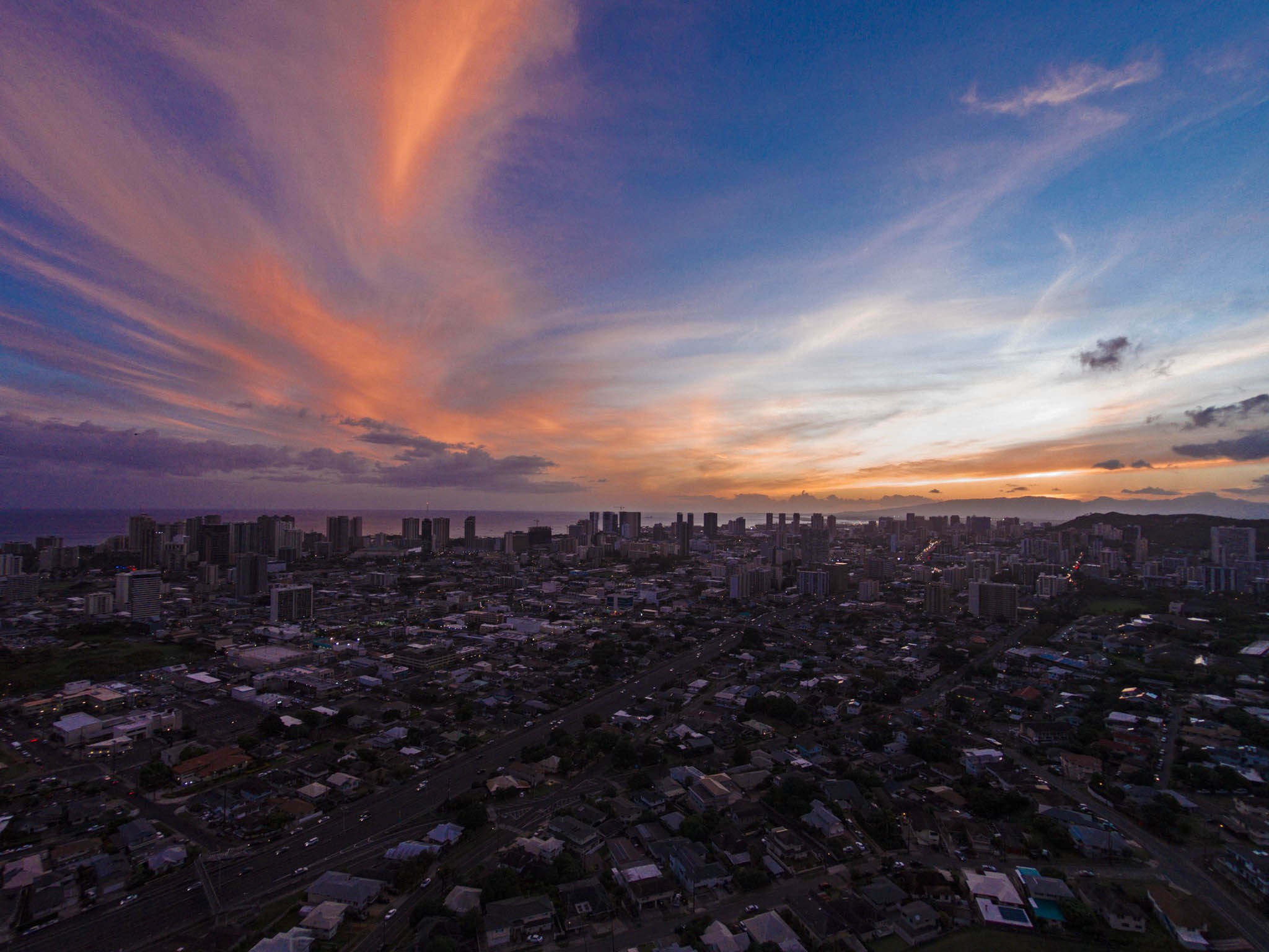 Sunset clouds from about 300ft
