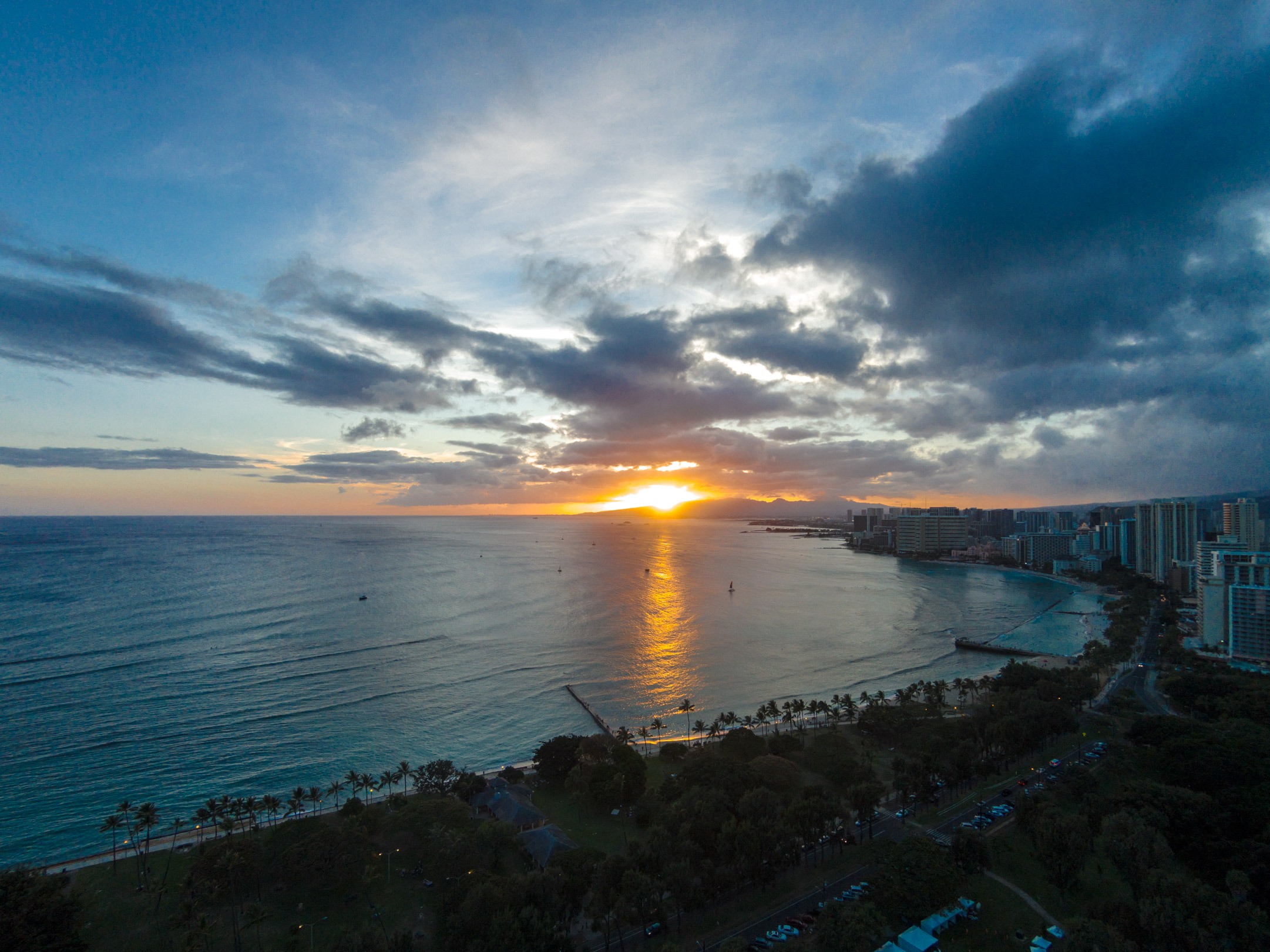 Sunset over Waikiki