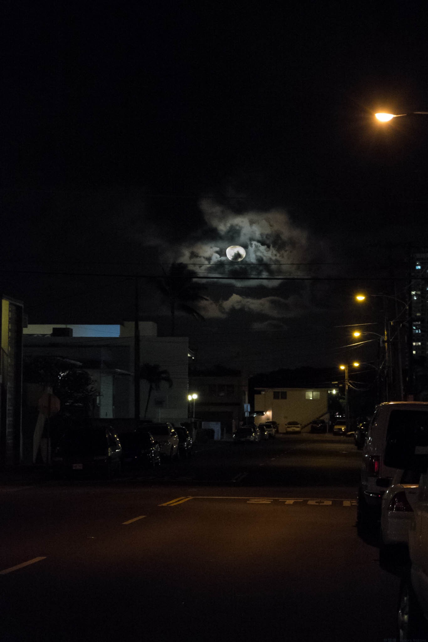 Moonrise above McCully