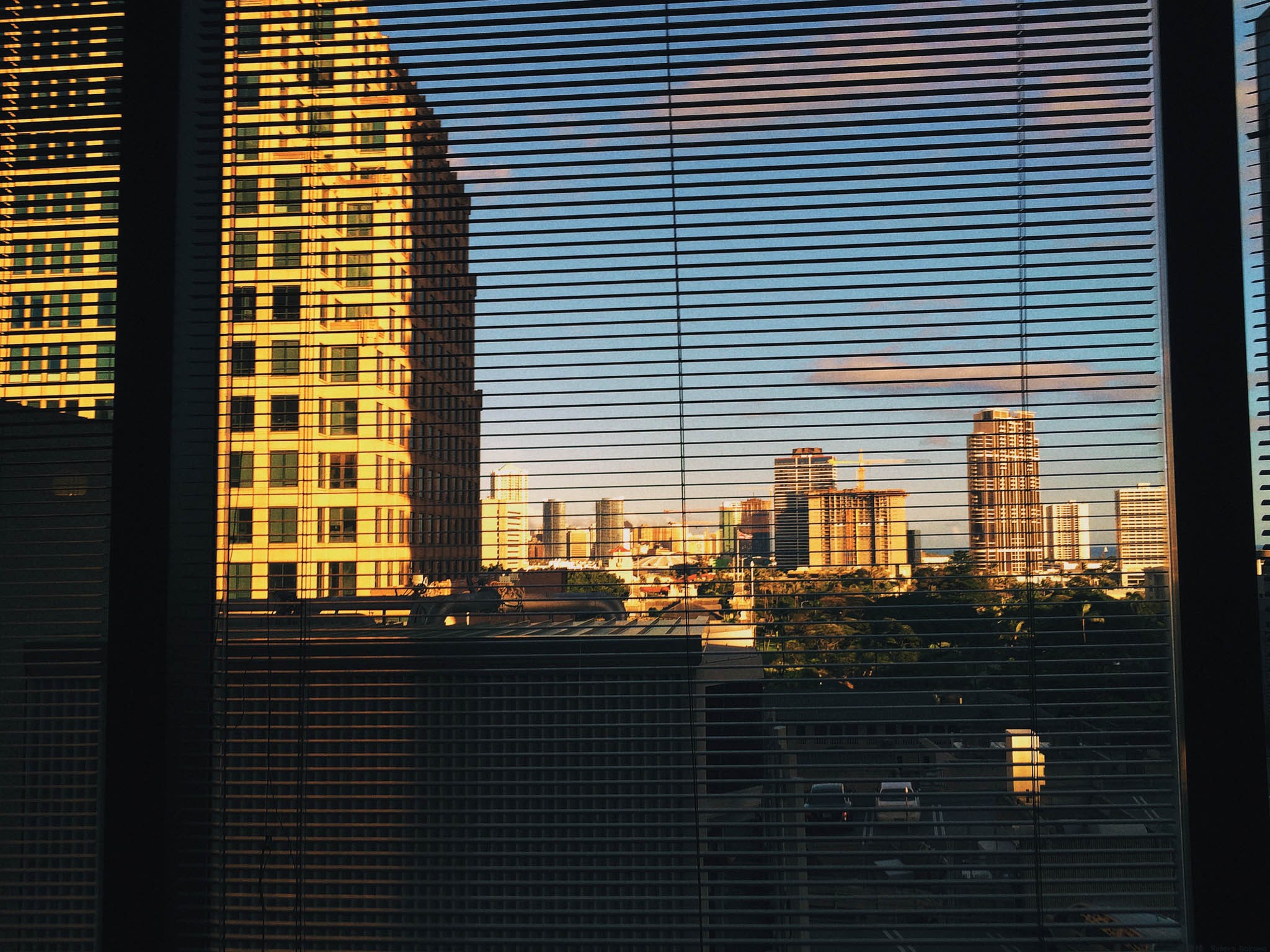 Honolulu through blinds