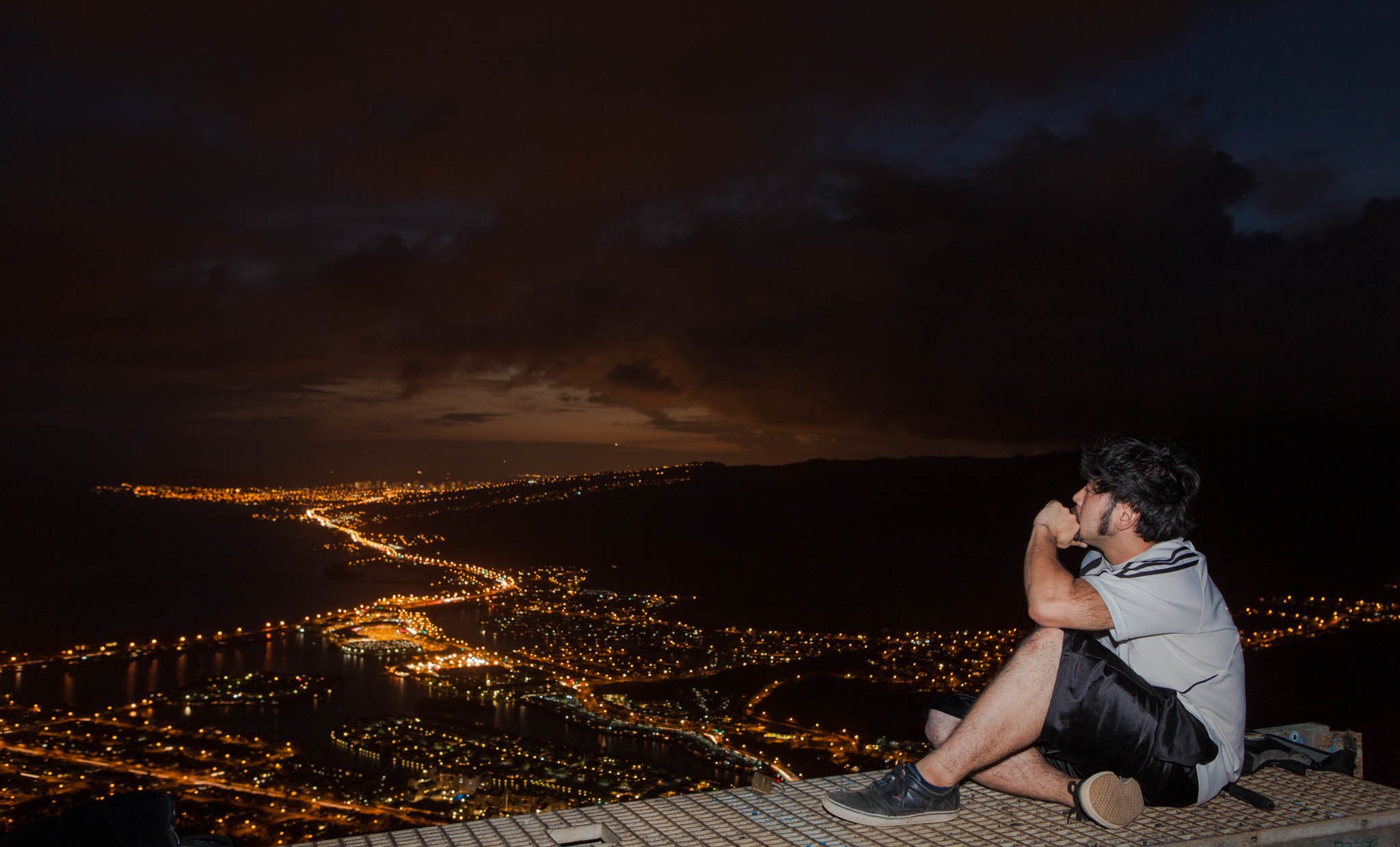 Looking at East Oahu from atop Koko Head Crater