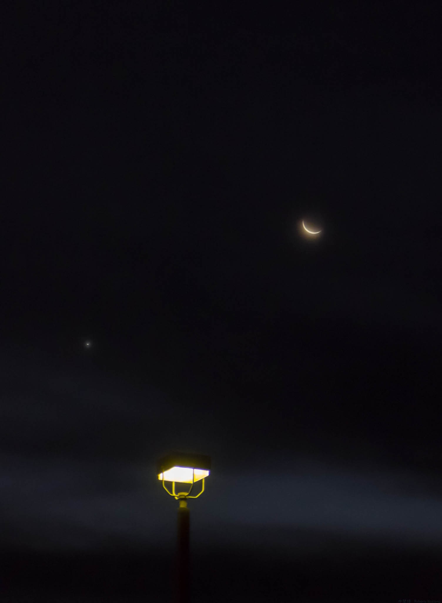Early Morning with Venus and the Waning Cresent Moon