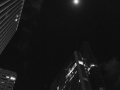 Full moon over Downtown Honolulu